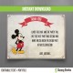 Mickey Mouse Vintage Style Birthday Thank You Cards 